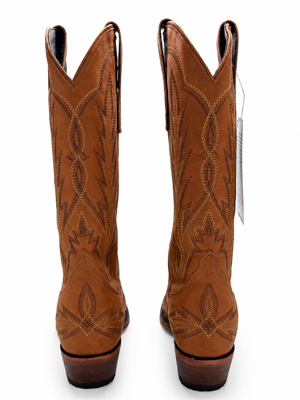 LANE Burnt Caramel Leather Western Boots BNWT - Picture 8 of 12